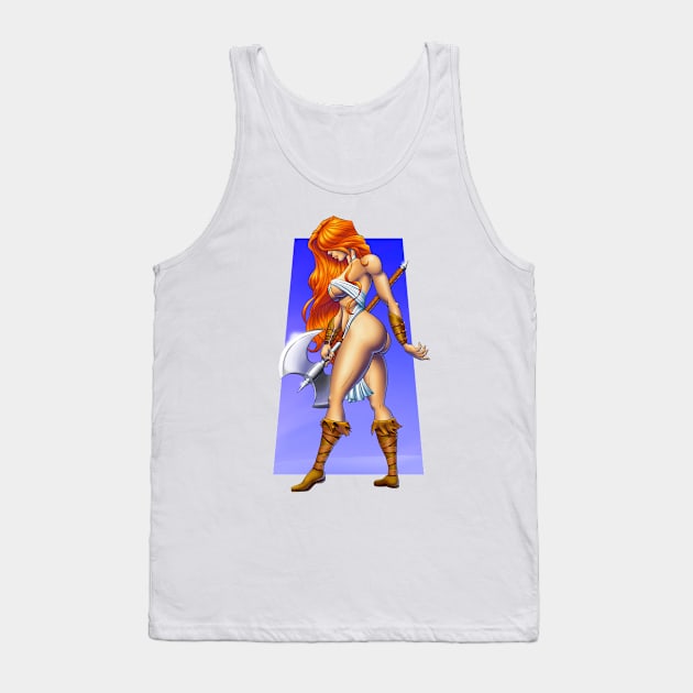 Lady Battleaxe Tank Top by MalSemmensArt